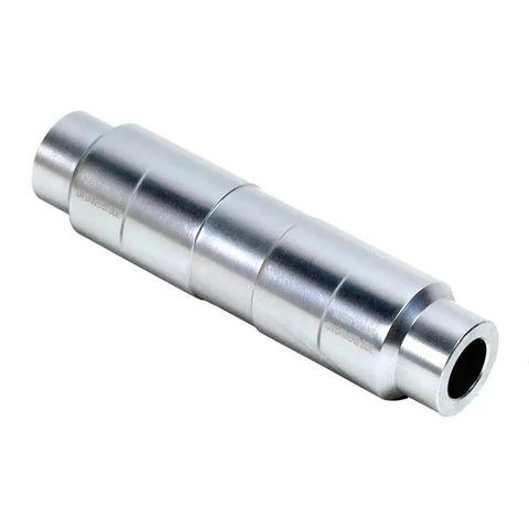 Trio Fork Adapter 12mm x 100mm Thru Axle Tube for Roof Rack Mount, all aluminum, slim line design, rugged silver finish