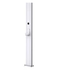 Built Tough As Nails Waterproof EV Charger Holder Cast From Rust Resistant Galvanized Steel, Heavy Duty Outdoor Station Box With Weather Proof Electric Car Cord Shield For Garages, white vertical holder