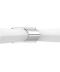 Zura Bath And Vanity Light In Chrome Finish Dope Triangular Opal Glass Fixture For Bathrooms 21 Inch Wide Model P300062-015