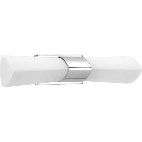 Zura Bath And Vanity Light In Chrome Finish Dope Triangular Opal Glass Fixture For Bathrooms 21 Inch Wide Model P300062-015