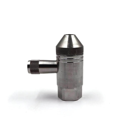 Silver IDE PRO waterjet spare part with diamond orifice for 6,200 bar water jet head (0.25) side view