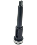 Tailstock Die Holder Set With MT3 Tapered Shank Includes Pin Punch And Four Die Holders, showing one die holder and shank.