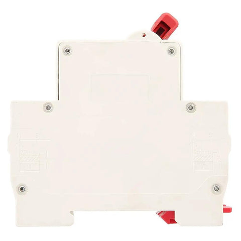 Back view of Two Pole Mini Circuit Breaker For DC 500V Systems, 63A Overcurrent Protection, Air Switch DIN Rail Mount, DZ47 63Z C63