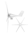Six Blade Small Wind Turbine Generator 800W 48V Home Power System with durable nylon blades for off-grid installations.