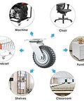 Heavy Duty Plate Casters Set 6 Inch Swivel Wheels With Brake Anti Skid 360 Degree Ball Bearing Castors Four Pack All Swivel Two With Brake Two Without Ideal For Carts Trolleys And Industrial Equipment central wheel image with usage scenarios