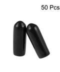 Butter Smooth Rubber End Caps For Table Legs And Metal Pipes Keep Floors Scratch Free Shield Sharp Bolts And Nailheads Sweet Bumper Shields Fit 4mm Inner Opening In Black Pack Of Fifty Pieces, 50 pcs shown.