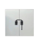 Sliding Door Loop Lock U Shaped Metal Flip Bolt Latch for Uneven Doors in matte black finish installed on white doors
