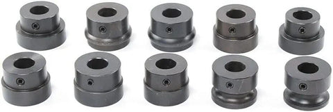 Set of 10 dies for Pro Grade Hand Crank Bead Roller Kit with 6 Dies Set for 1.2mm Sheet Metal, Heavy Duty Steel Body.