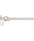 Dial Slide Caliper With 0 To 12 Inch Range White Face And Readout Accurate To One Thousandth Inch With Thumb Operated Fine Adjustment