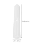 Top Shelf Folding Umbrella Repair Kit With Durable White Plastic Tail Beads And Quick Setup Design For Hassle Free Bone Coverage And Game Changing Weather Defense Slick Replacement Caps, clear plastic cap, 1.4 in long, 0.28 in wide