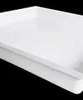 Shower Pan ABS Molded Base 32-1/8 In X 30-1/8 In X 4-5/8 In Polar White Drill-Ready Drain Molded Into Pan Low-Profile Durable White Shower Base