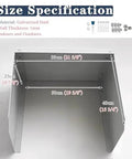 Size specification diagram for Real Deal Outdoor EV Charger Wall Mount Enclosure With Waterproof Cover, showing dimensions.