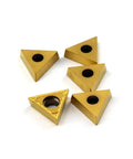 Carbide Turning Inserts TCMT16T304 TCMT32.51 Positive Cutting Action For Steel And Cast Iron Long Tool Life Low Friction Tin Coated Solid Carbide CNC Lathe Inserts Pack Of 5