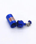 Blue Metal Nitrogen Bottle Decoration 2 Pack For One Tenth RC Crawler Cars with removable lid and realistic valve detail
