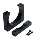 Two Pack CNC Engraving Spindle Mount Fixture For 80mm Motors Aluminum Alloy Support Base Bracket In Black Easy Install Durable 80mm Spindle Motor Clamp For CNC Routers And Engraving Machines, black aluminum clamp and screws