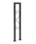 Rock Solid U Shaped Stair Handrail With Polished Stainless Steel Metal Railing And Heavy Duty Base for indoor and outdoor use with curved edges.