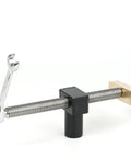 Rock Solid Adjustable Woodworking Workbench Vise And Zero Play Clamping Fixture For 20mm Bench Holes with stainless lead bar.