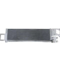 Heavy Duty Transmission Oil Cooler Perfect for Benz E Class 250 Models From 2015 To 2016 Featuring The 2.1 L Engine And Upgraded Cooling Efficiency That Kills Overheat Issues For A Smooth Ride Every Single Time. silver aluminum transmission oil cooler with mounting brackets for Benz E250 2015-2016