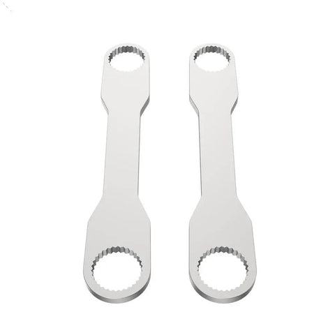 Two Steel Wrench Multitool Spanner For Quick Disassembly And Mechanical Repairs shown on white background