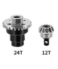 Axle Diff Gear Set 12T 24T Steel Bevel Gear Beefed Up Upgrade for FMS FCX24 1/24 and 1/18 RC Cars CNC Machined Hardened Steel Diff Gears