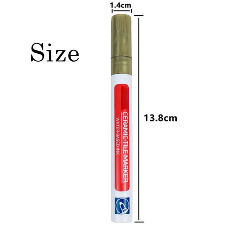 Front view of Tile Grout Repair Pen for Ceramic Tiles, Waterproof Joint Marker with Fast Drying Color Restore in White