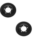 Heavy Duty Front Brake Drum Kit Replacement Pair For 1967 Through 1973 Jeep Commando, black, front drums, smooth finish.