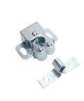 Close-up of metal Magnet Cabinet Catches And Push To Close Door Stops For Wardrobes And Drawers, Quiet Damper Buffer for soft close