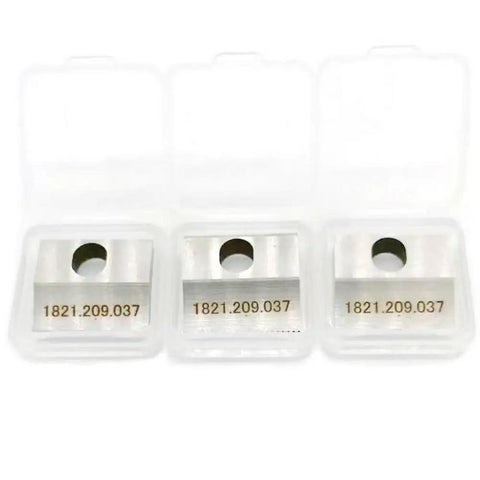 Replacement Knife Cutter Blade for Signode BXT3 16 Battery Strapping Tool Maintenance Kit, Pro Grade Spare Part for BXT3 Series, Quick Swap, Beefed Up for Tough Daily Use, Built to Stand Up to Heavy Duty Use, Keeps Strapping Fast and Precise., three metal replacement knife cutter blades in plastic cases