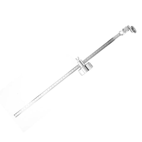 Built Tough Stainless Steel Circle Jig With Dead Easy Magnetic Base And Laser Straight Scale For AG60 And SG55 Welding Torch Cutters top view with measuring scale.