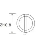 Technical diagram of Hinge Dowel Inserts 200 Pcs M6 Nylon Pre Insert Embedded Nut Barrel showing dimensions