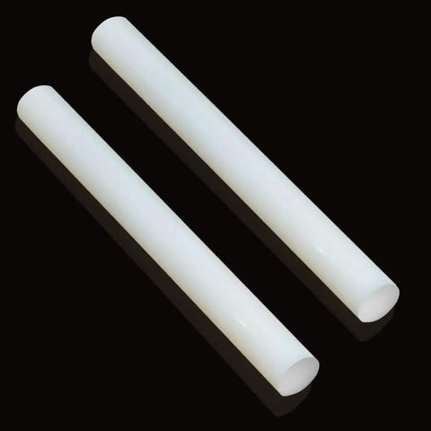 HDPE Round Rod Set Three Quarter Inch Twelve Inch White Two Pieces For Mechanical Processing Of Parts And DIY Projects Low Water Absorption Corrosion Resistant Durable Against Acids Alkalis And Salts Ideal For Long Term Use And Repeated Handling