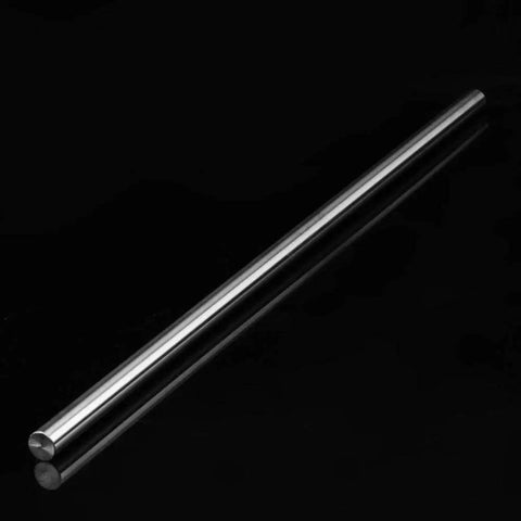 Pro Grade Heavy Duty Linear Drive Shaft Chrome Plated Carbon Steel Ultra Smooth Drop Dead Precise Optical Axis Rod For Cnc Machinery And Plant Automation 15Mm X 500Mm, polished chrome shaft on a black background.