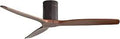 Solid Wood 52 Inch Ceiling Fan No Light With Reversible DC Motor 6 Speed Flush Mount Indoor Outdoor Fan For Bedroom Living Room Farmhouse Patio Whisper Quiet And Energy Efficient