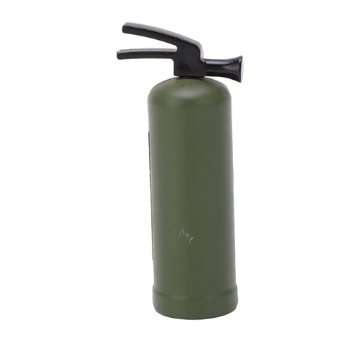 Realistic Mini Fire Extinguisher for RC Cars, green plastic body, compact size, perfect for trail trucks like Axial SCX10.