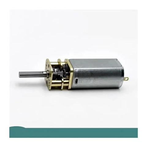 Side view of Knockout DC Gear Motor With Full Metal Reduction Gearbox rated for low speed high torque performance.