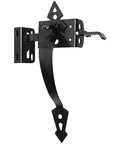 Heavy Duty Gate Latch With WeatherGuard Protection For Outdoor Fences And Wooden Gates, Ambidextrous Thumb Latch Hardware in black