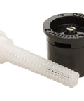 Top Notch Quarter Circle Spray Nozzle Covers Eight To Fifteen Feet with black body and white debris filter for lawn use.
