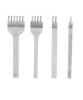 Diamond Leather Chisel Tool Set For DIY Leatherworking Pro Grade Hole Punch Kit with Prongs and Anti Slip Handles