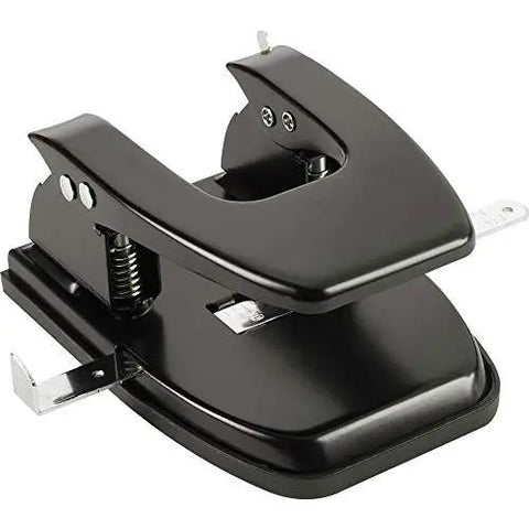 Heavy Duty Hole Punch For Office Use, A Real Workhorse That Puts Down Up To 30 Sheets With Centering Guide, Black Small Model