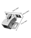 Sliding Mirror Door Catch Set Eight Piece Durable Low Profile Steel Latches With Double Ball Tension Rollers dimensions shown