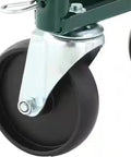 Close-up of 5 Inch Polyolefin Caster Wheel With Swivel Stem For Steel Convertible Hand Trucks Replacement One And A Quarter Inch Stem