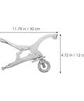 Heavy Duty Drill Press Clamp For Woodworking And Welding Jobs, Carbon Steel Vise Hold Down Fixture showing dimensions 11.79 in x 4.72 in.