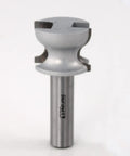 Window Sill Router Bit With Half Inch Shank Carbide Tip One And A Quarter Inch Cutting Diameter Seven Eighths Inch Cutting Height Seven Thirty Second Inch Radius Beefy Heavy Duty For Handheld Or Table Mounted Wood Routers visible against white background