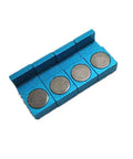 Magnetic Parallel Keepers For Vise And CNC Machining, Ultra Strong Rare Earth Magnets, Durable Aluminum Build With Blue Powder Coat