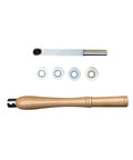 Pro Top Shelf HSS Wood Groove Cutter Kit With Rock Solid 304 Stainless Steel Shank For Precision Lathe Turning Heavy Duty Woodcarving And Sharp Texture Engraving Brown, featuring cutting tool and wooden handle.