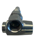 Hydraulic hose fitting, 3/8-in female JIC, reusable two-piece thread-on, metal chrome finish