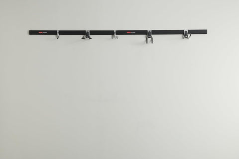FastTrack Garage Storage Rail System 7 Piece Hook Kit Heavy Duty Tool Organizer For Home Garage Shed Garden on wall