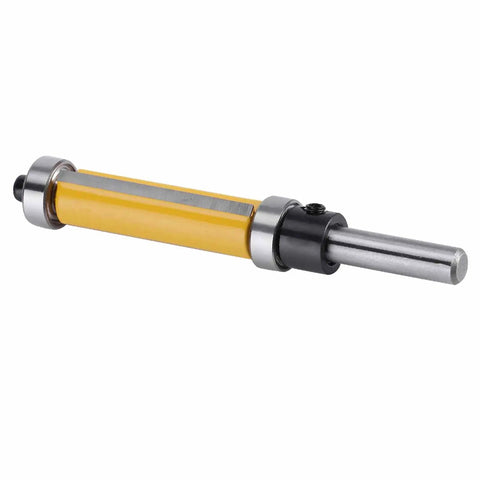 Flush Trim Router Bit Set Pro Grade One Half Inch Cutting Diameter Carbide Tipped for Woodworking close-up view