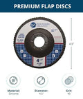 Benchmark Abrasives flap disc, 4.5-inch jumbo zirconia Type 27, 40 grit, 10-pack, front view