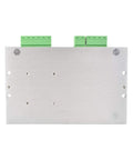 Aluminum CNC stepper motor driver module with two green terminal blocks on top.